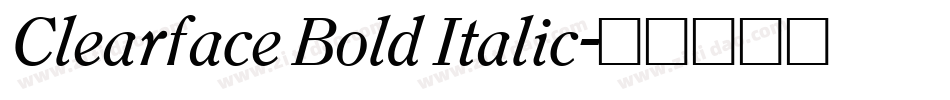Clearface Bold Italic字体转换